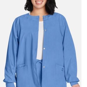 Cherokee Women's Snap Front Solid Scrub Jacket